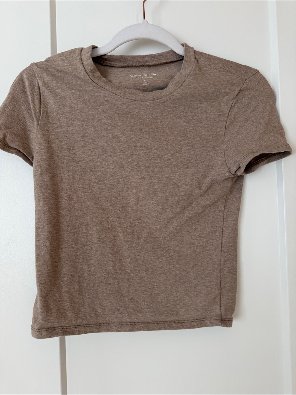 Abercrombie & Fitch Heather Brown Baby Tee